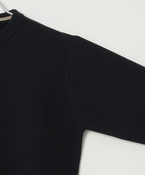 ikka(イッカ)の「GOKU楽ニット鹿の子クルーネック(ニット/セーター・メンズ・グリーン/ネイビー/ベージュ・S/M/L/XL)」の7枚目の写真