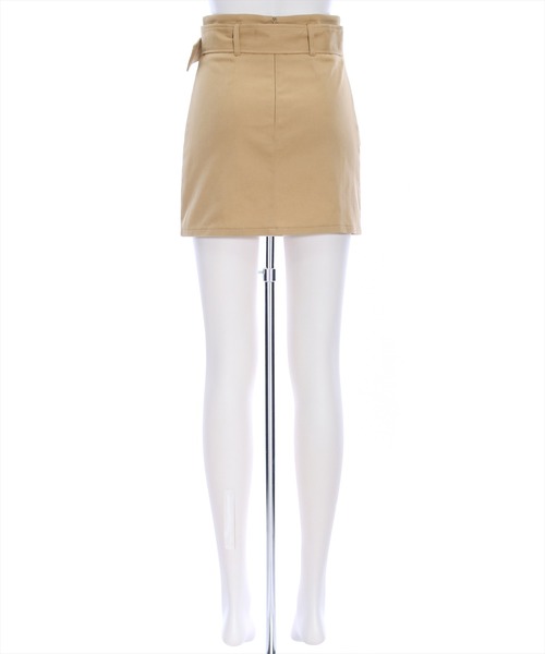 clear（クリア）の「インナーパンツ付キトレンチミニスカート[大人 カジュアル 着回し抜群]≪2024AW≫（スカート・レディース・チャコールグレー/ベージュ/グレイッシュベージュ・S/M）」の10枚目の写真