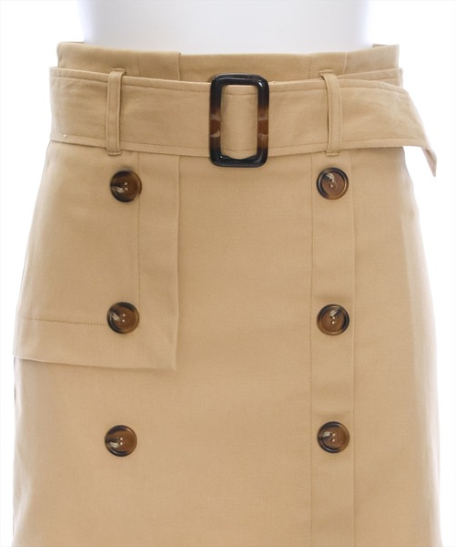 clear（クリア）の「インナーパンツ付キトレンチミニスカート[大人 カジュアル 着回し抜群]≪2024AW≫（スカート・レディース・チャコールグレー/ベージュ/グレイッシュベージュ・S/M）」の11枚目の写真