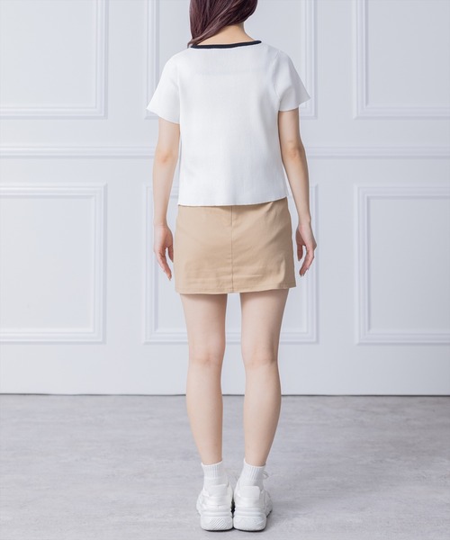 clear（クリア）の「インナーパンツ付キトレンチミニスカート[大人 カジュアル 着回し抜群]≪2024AW≫（スカート・レディース・チャコールグレー/ベージュ/グレイッシュベージュ・S/M）」の19枚目の写真