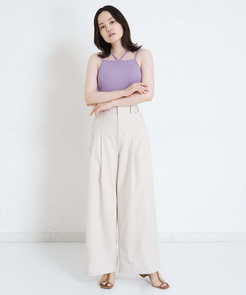 A de a.v.v（アードアー・ヴェ・ヴェ）の「テレコキャミ（Tシャツ/カットソー・レディース・ブラック/イエロー/パープル・39）」の8枚目の写真