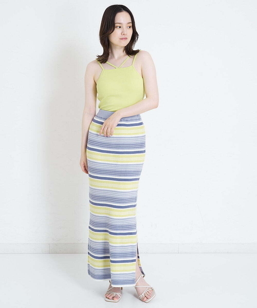 A de a.v.v（アードアー・ヴェ・ヴェ）の「テレコキャミ（Tシャツ/カットソー・レディース・ブラック/イエロー/パープル・39）」の18枚目の写真