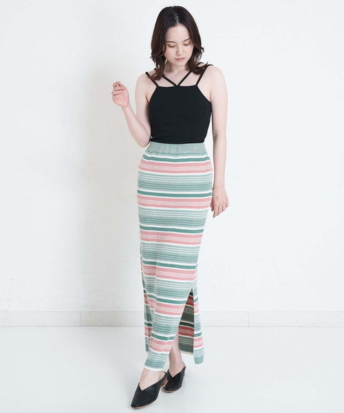 A de a.v.v（アードアー・ヴェ・ヴェ）の「テレコキャミ（Tシャツ/カットソー・レディース・ブラック/イエロー/パープル・39）」の10枚目の写真