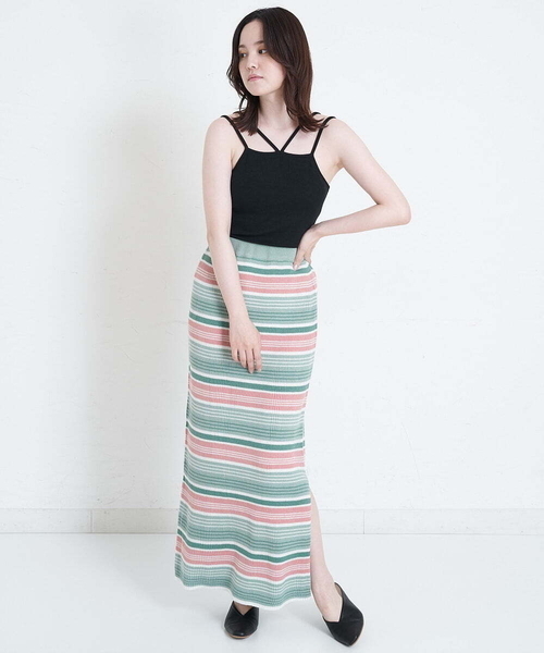 A de a.v.v（アードアー・ヴェ・ヴェ）の「テレコキャミ（Tシャツ/カットソー・レディース・ブラック/イエロー/パープル・39）」の13枚目の写真