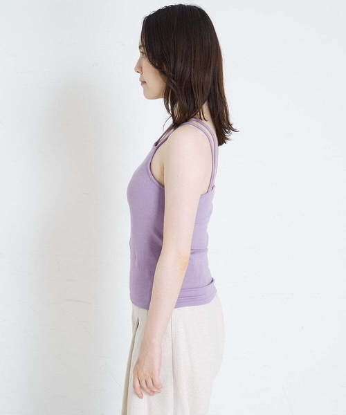 A de a.v.v（アードアー・ヴェ・ヴェ）の「テレコキャミ（Tシャツ/カットソー・レディース・ブラック/イエロー/パープル・39）」の5枚目の写真