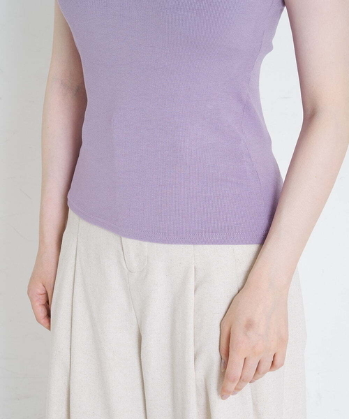 A de a.v.v（アードアー・ヴェ・ヴェ）の「テレコキャミ（Tシャツ/カットソー・レディース・ブラック/イエロー/パープル・39）」の14枚目の写真