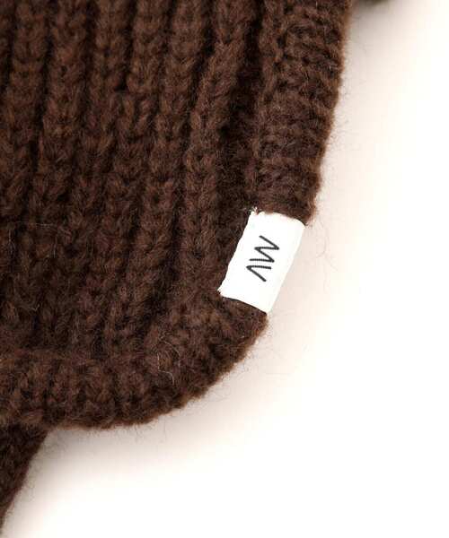 AVIREX(アヴィレックス)の「《直営店限定》KNIT FLIGHT CAP/ ニットフライトキャップ(ニットキャップ/ビーニー・レディース・ブラウン/アイボリー・FREE)」の16枚目の写真