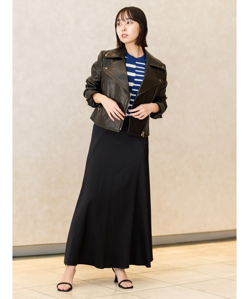 8月末価格❣️ BANANA REPUBLIC ベージュレザーライダースジャケット