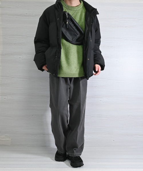 anown（アノン）の「バルーンスリーブメランジニット【れお×anown限定コラボ】（ニット/セーター・メンズ・ライトベージュ/グリーン/グレー・S/M）」の7枚目の写真