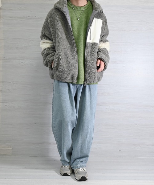 anown（アノン）の「バルーンスリーブメランジニット【れお×anown限定コラボ】（ニット/セーター・メンズ・ライトベージュ/グリーン/グレー・S/M）」の10枚目の写真