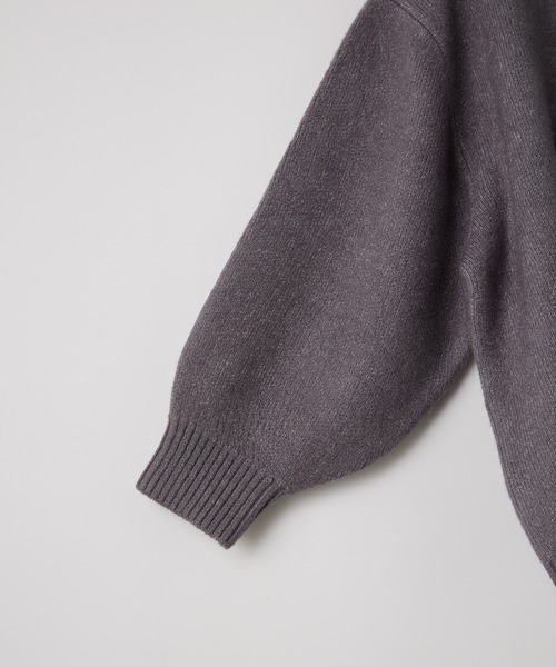 anown（アノン）の「バルーンスリーブメランジニット【れお×anown限定コラボ】（ニット/セーター・メンズ・ライトベージュ/グリーン/グレー・S/M）」の20枚目の写真