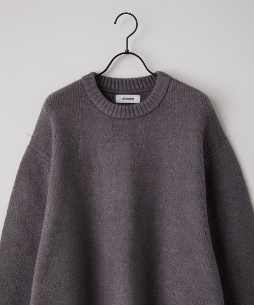 anown（アノン）の「バルーンスリーブメランジニット【れお×anown限定コラボ】（ニット/セーター・メンズ・ライトベージュ/グリーン/グレー・S/M）」の22枚目の写真