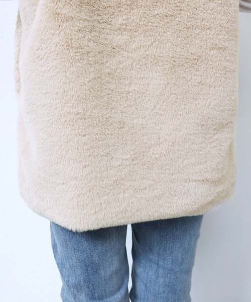 andme（アンドミー）の「【新色追加】フーディファーベスト（ベスト・レディース・アイボリー/モカ/チャコールグレー/ベージュ/グレー系その他・F(M)）」の14枚目の写真