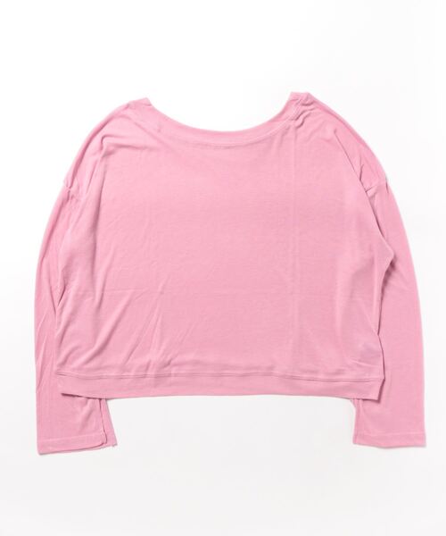Jasmine Grandiflorum（ジャスミングランディフローラム）の「【Jasmine】オーバー肩見せトップス（Tシャツ/カットソー・レディース・ピンク/ブラック/ダークグレー/ホワイト・FREE）」の8枚目の写真