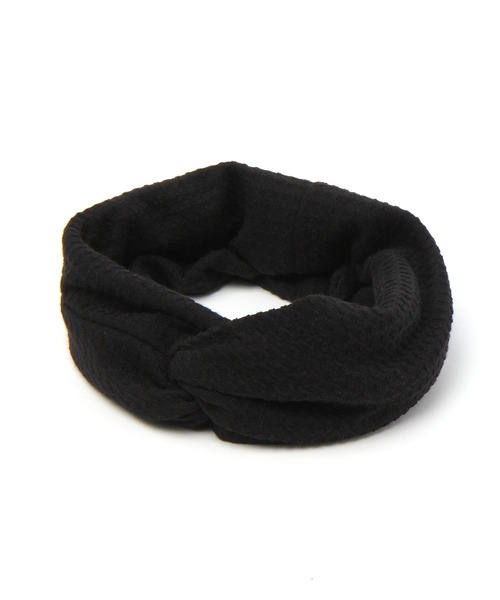 studio CLIP（スタディオクリップ）の「ねじりヘアターバン（ヘアバンド・レディース・チャコール/ベージュ・FREE）」の2枚目の写真