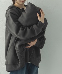 フード付き マタニティ ジップパーカー