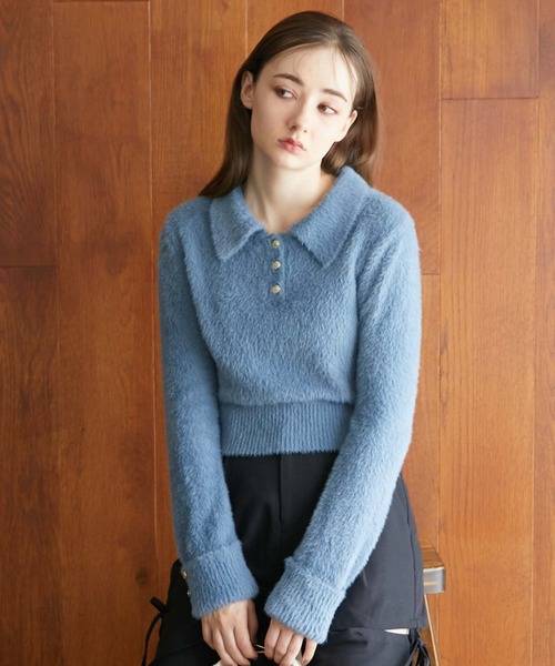 archives（アルシーヴ）の「フェザークラシカルポロニット（ニット