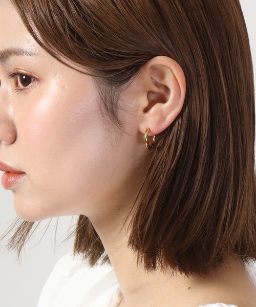 FUNALIVE（ファンアライブ）の「JON ステンレスフープピアス シンプル（ピアス（両耳用）・メンズ・シルバー/ブラック/ゴールド・FREE）」の13枚目の写真