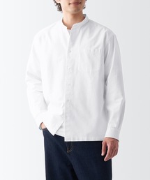 無印良品 | 洗いざらしオックススタンドカラー長袖シャツ(シャツ/ブラウス)