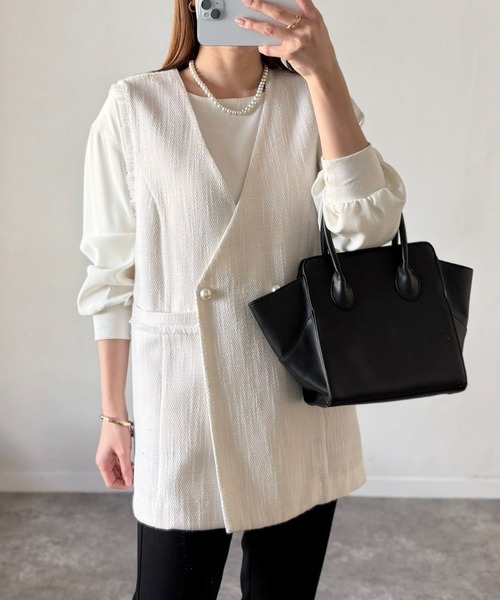 バックラッフルツイードジレ Emma Taylor│STYLEDOOR スタイルドア