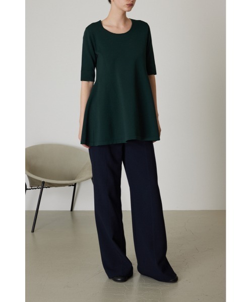 RIM.ARK（リムアーク）の「Neck line 2way flare knit ネック