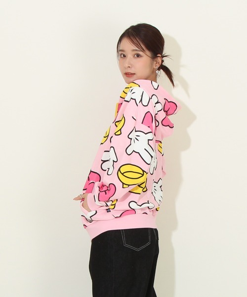 Disney（ディズニー）の「親子お揃い ディズニー アイコン総柄ジップパーカー 8742A（パーカー・レディース・ブラック×レッド/その他9・XL/S/M/L）」の12枚目の写真