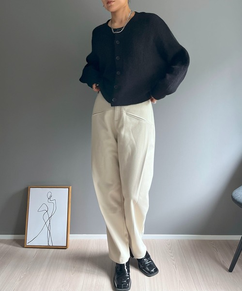 Jewelobe(ジュエローブ)の「ドルマンショートニットカーディガン(カーディガン/ボレロ・レディース・グレー/ピンク/ホワイト/パープル/ブラック・FREE)」の19枚目の写真
