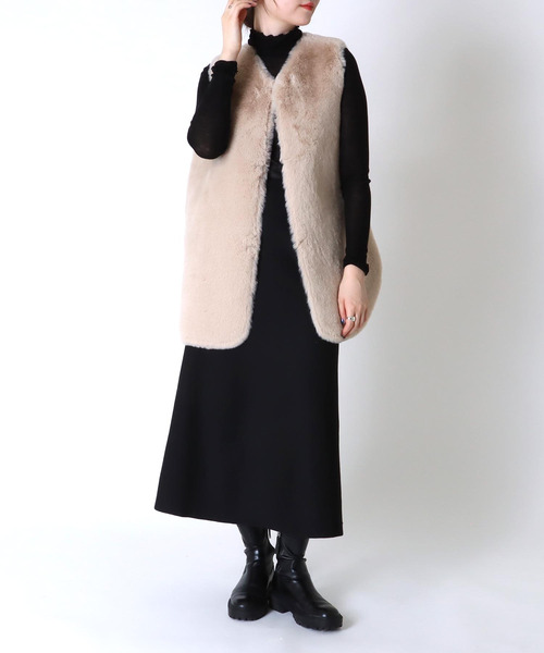 Three Four Time（ｽﾘｰﾌｫｰﾀｲﾑ）の「ソフトマーメイドスカート（スカート・レディース・ブルー/アイボリー/ブラック・FREE）」の21枚目の写真