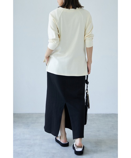 each(イーチ)の「深Vキーネックプルオーバー(Tシャツ/カットソー・レディース・ブラック/キナリ・FREE)」の6枚目の写真