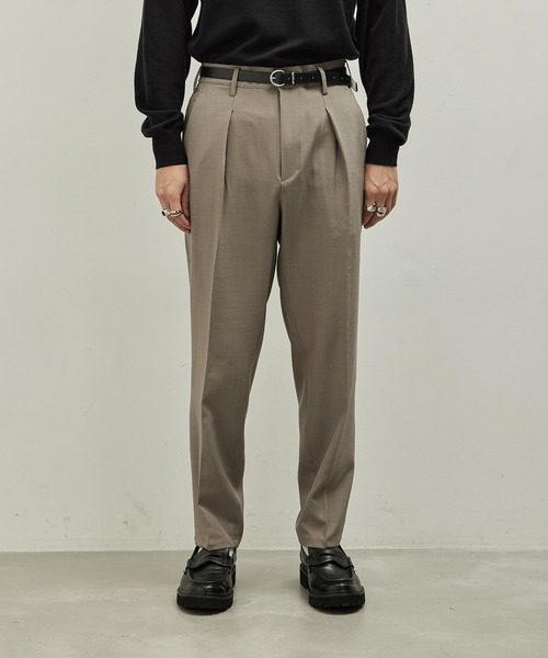 JUNRED(ジュンレッド)の「ウーリーカチオンスリムパンツ(スラックス・メンズ・ブラック/ベージュ/ダークグリーン・L/LL/M/S)」の7枚目の写真