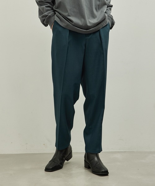 JUNRED(ジュンレッド)の「ウーリーカチオンスリムパンツ(スラックス・メンズ・ブラック/ベージュ/ダークグリーン・L/LL/M/S)」の8枚目の写真