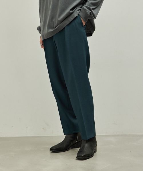 JUNRED(ジュンレッド)の「ウーリーカチオンスリムパンツ(スラックス・メンズ・ブラック/ベージュ/ダークグリーン・L/LL/M/S)」の9枚目の写真