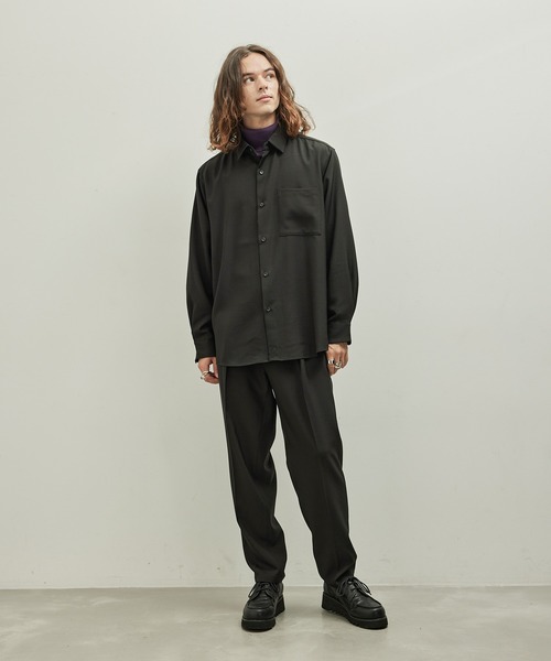 JUNRED(ジュンレッド)の「ウーリーカチオンスリムパンツ(スラックス・メンズ・ブラック/ベージュ/ダークグリーン・L/LL/M/S)」の10枚目の写真