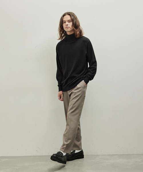 JUNRED(ジュンレッド)の「ウーリーカチオンスリムパンツ(スラックス・メンズ・ブラック/ベージュ/ダークグリーン・L/LL/M/S)」の15枚目の写真