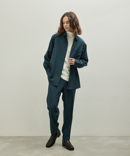 JUNRED(ジュンレッド)の「ウーリーカチオンスリムパンツ(スラックス・メンズ・ブラック/ベージュ/ダークグリーン・L/LL/M/S)」の17枚目の写真