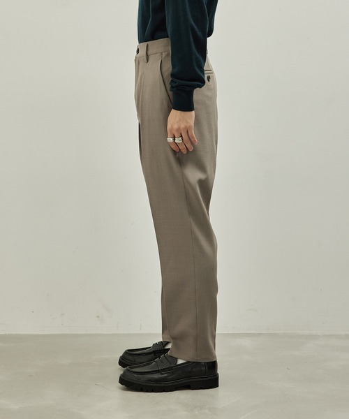 JUNRED(ジュンレッド)の「ウーリーカチオンスリムパンツ(スラックス・メンズ・ブラック/ベージュ/ダークグリーン・L/LL/M/S)」の19枚目の写真
