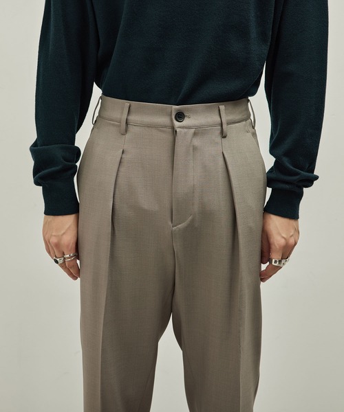 JUNRED(ジュンレッド)の「ウーリーカチオンスリムパンツ(スラックス・メンズ・ブラック/ベージュ/ダークグリーン・L/LL/M/S)」の21枚目の写真