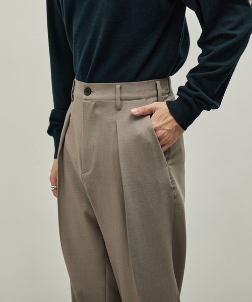 JUNRED(ジュンレッド)の「ウーリーカチオンスリムパンツ(スラックス・メンズ・ブラック/ベージュ/ダークグリーン・L/LL/M/S)」の22枚目の写真