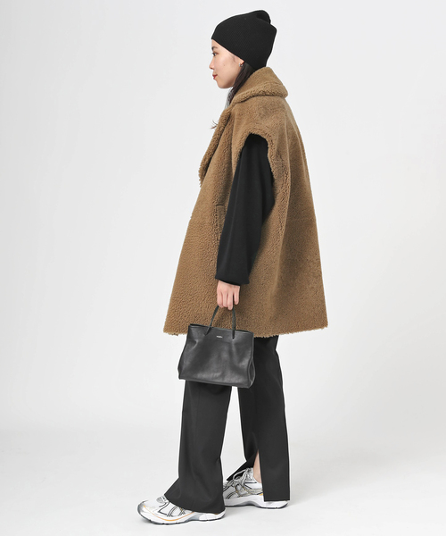 AP STUDIO(エーピーストゥディオ)の「【FURLING by GIANI】mouton vest(ムートンコート・レディース・キャメル・FREE)」の6枚目の写真