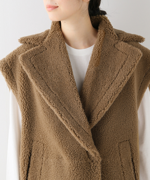 AP STUDIO(エーピーストゥディオ)の「【FURLING by GIANI】mouton vest(ムートンコート・レディース・キャメル・FREE)」の20枚目の写真