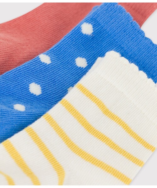 PETIT BATEAU（プチバトー）の「ソックス３枚組（ソックス/靴下・キッズ・ブルー系その他/レッド系その他・6m-12m/18m-36m）」の4枚目の写真