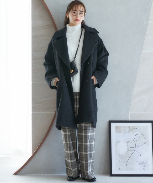 miclat（ミクラ）の「大きいサイズ　タックワイドパンツ　miclat（その他パンツ・レディース・ブラウン系/ブラック・3L/LL/5L/4L/L）」の4枚目の写真