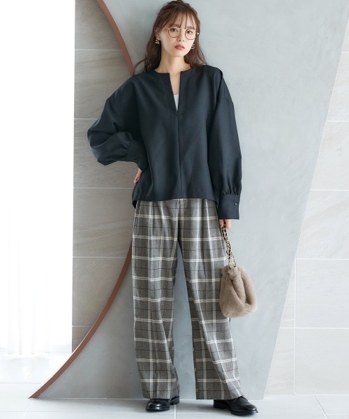 miclat（ミクラ）の「大きいサイズ　タックワイドパンツ　miclat（その他パンツ・レディース・ブラウン系/ブラック・3L/LL/5L/4L/L）」の12枚目の写真