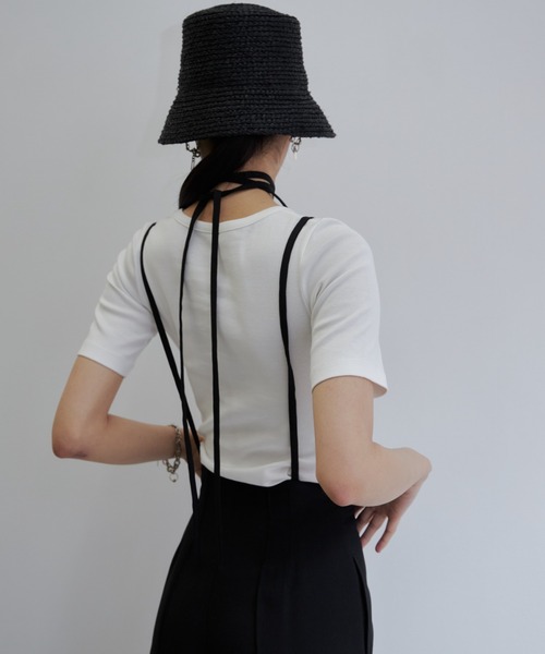 JOSE MOON(ジョゼムーン)の「BASIC MINIMAL T-SHIRT/ベーシックミニマルTシャツ(Tシャツ/カットソー・レディース・ホワイト/ネイビー/グリーン/ブラック・FREE)」の9枚目の写真