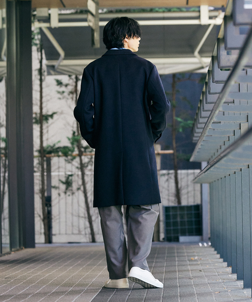 S econdブラックフリース　チェスターコート　ネイビー　USA製 ブラックフリース ブルックスブラザーズ チェスターコート ネイビー USA製