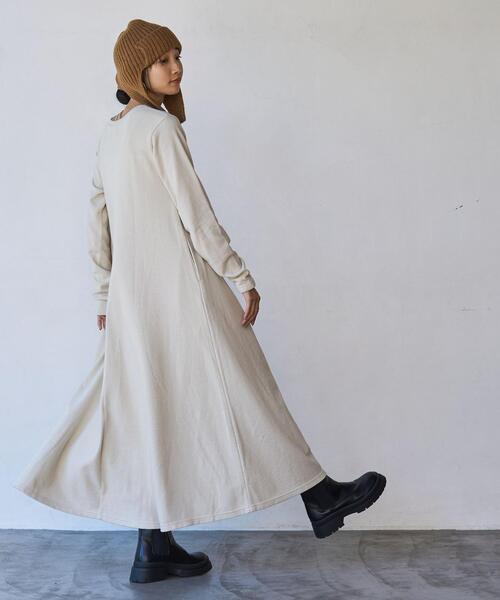 coen（コーエン）の「CVC天竺フレアワンピース（ワンピース・レディース・ダークグレー/ブラウン/ナチュラル・M/L）」の15枚目の写真