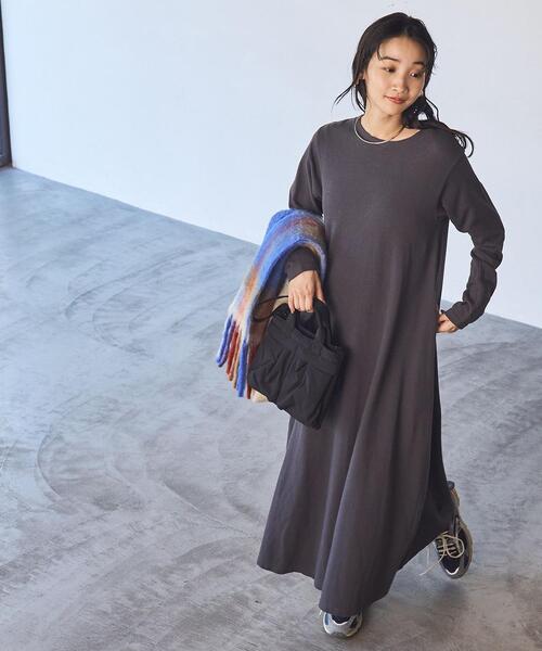 coen（コーエン）の「CVC天竺フレアワンピース（ワンピース・レディース・ダークグレー/ブラウン/ナチュラル・M/L）」の22枚目の写真