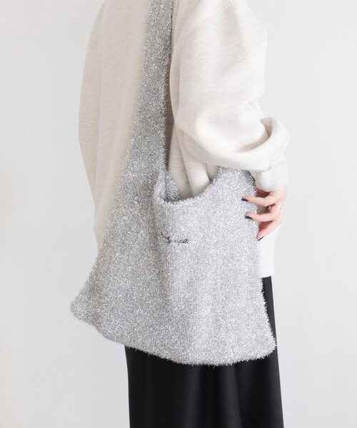 fredy emue（フレディエミュ）の「ラメモールニットトートバッグ（トートバッグ・レディース・マルチ/ブラック/シルバー・FREE）」の3枚目の写真