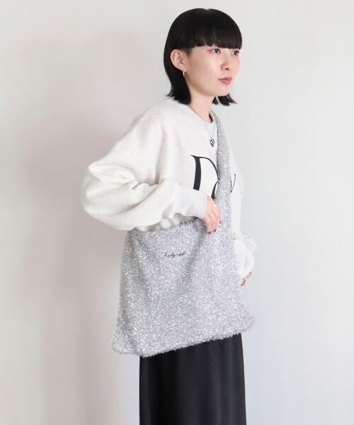 fredy emue（フレディエミュ）の「ラメモールニットトートバッグ（トートバッグ・レディース・マルチ/ブラック/シルバー・FREE）」の17枚目の写真