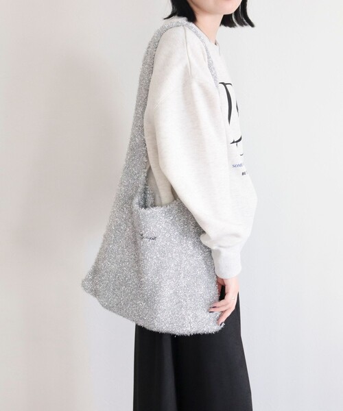 fredy emue（フレディエミュ）の「ラメモールニットトートバッグ（トートバッグ・レディース・マルチ/ブラック/シルバー・FREE）」の18枚目の写真